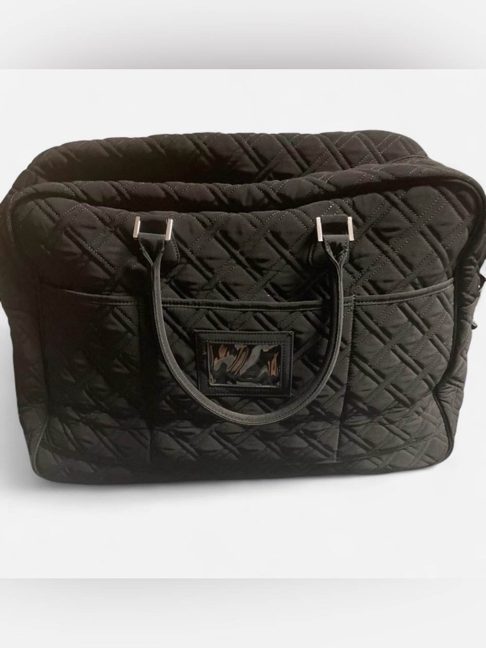 Vera Bradley Black Quilted Travel Duffle - Picture 6 of 8